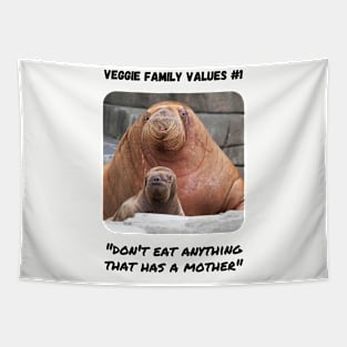 Veggie Family Values #1 (Walrus) Tapestry