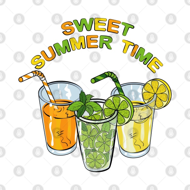 Sweet Summer Time - Cold Drinks by Designoholic