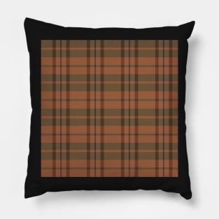 Light Academia Aesthetic Daviana 2 Hand Drawn Textured Plaid Pattern Pillow