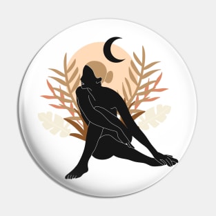 Sun Moon Goddess Pin