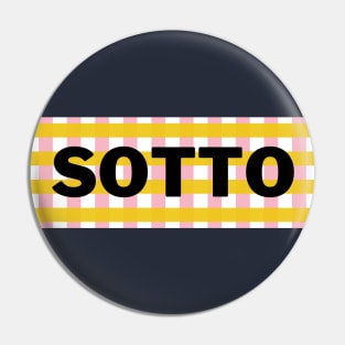 Yellow Checkered Sotto Surname Pin