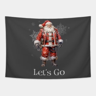 Christmas Eve Ready Santa Tapestry