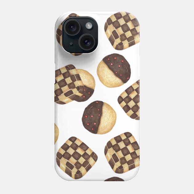 Choco Cookie Pattern Phone Case by paintingbetweenbooks