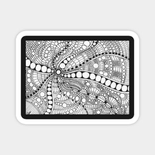 Abstract concentric pattern Magnet