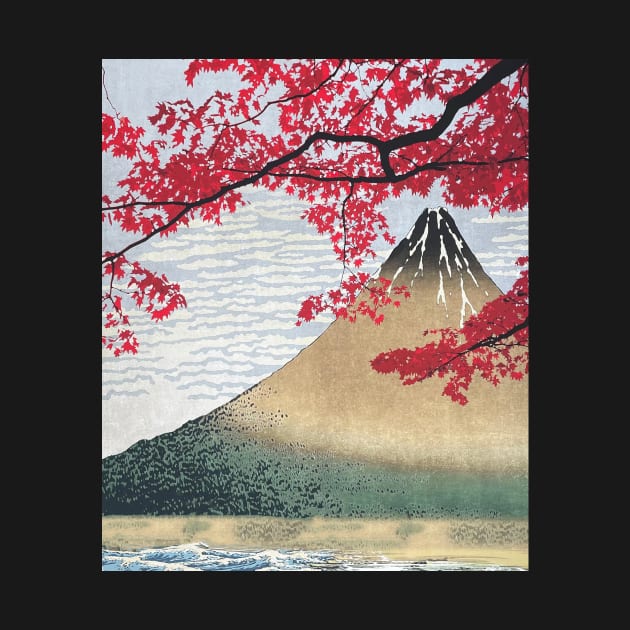 Mount Fuji Maple Leaves Momiji Japan Art by geekmethat