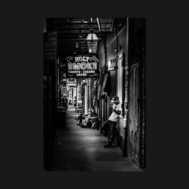 Holy Smoke Bourbon Street In Black and White by MountainTravel