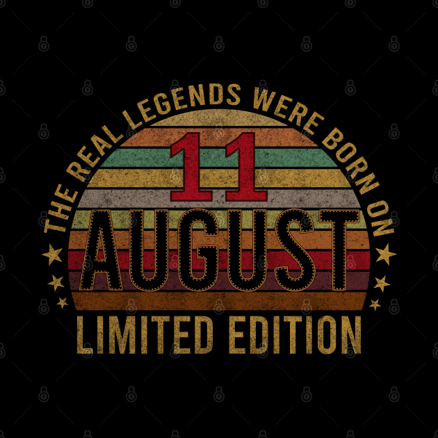 11 August Birthday for 2020 11th Awesome Years Vintage ...