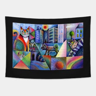 Night time Prowling Tapestry