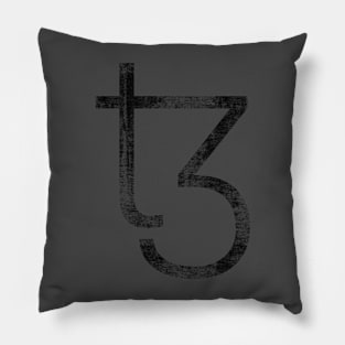 Tezos Proof of Stake Faded Distressed Big Pillow