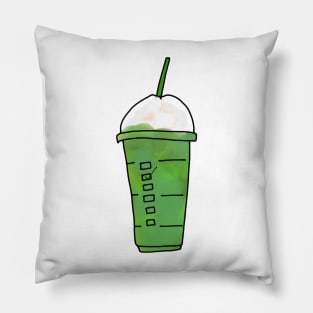 Green Iced Coffee Blended Drink Frappe Pillow