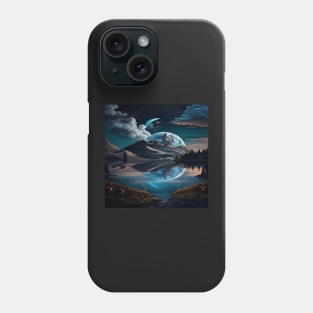 Winter Mountain Moon Phone Case