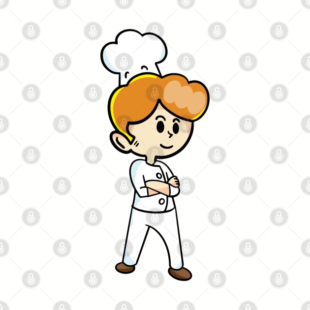 chef cartoon character  drawing design by Sabai Art