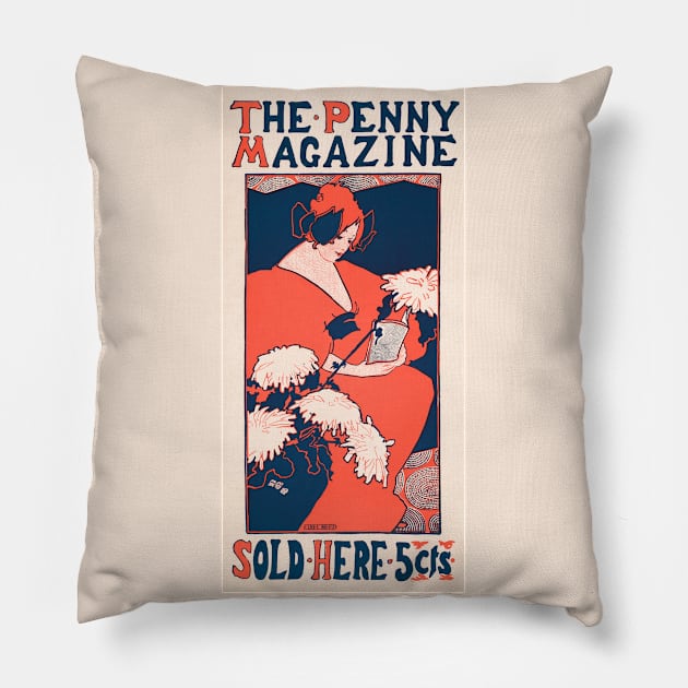 The Penny Magazine (1896) Pillow by WAITE-SMITH VINTAGE ART