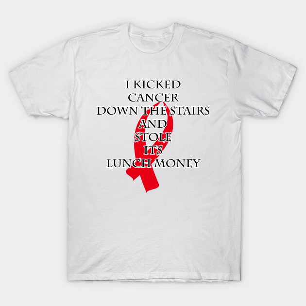 Discover Cancer Bully (Red Ribbon) - Cancer Awareness Ribbon - T-Shirt