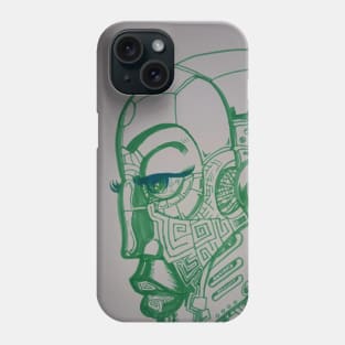 Robot Lady Sketch Phone Case