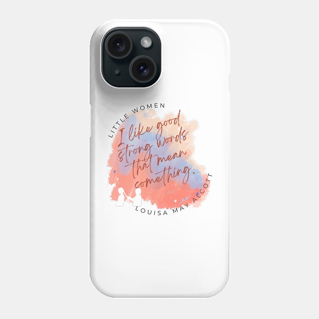 little women strong words watercolor Phone Case by bfjbfj