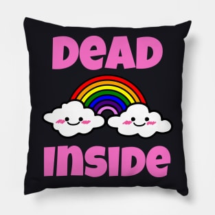 Dead Inside Rainbow Pillow