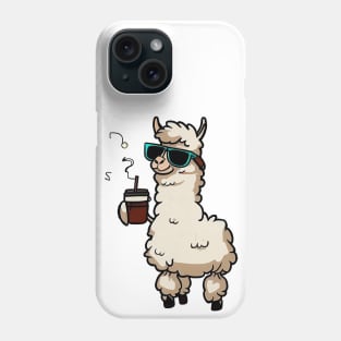 llamas and coffee : happy llamaween Phone Case