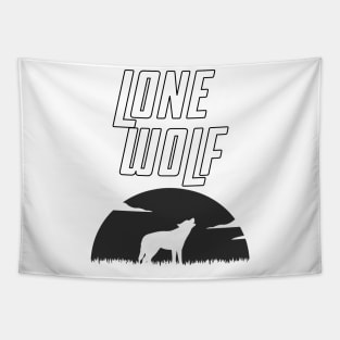 Lone Wolf Black Tapestry