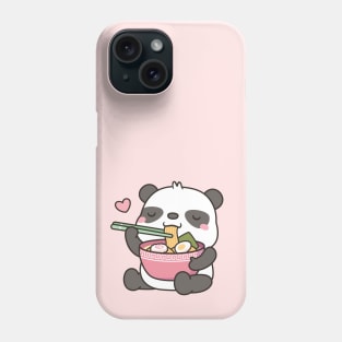 Cute Panda Loving Japanese Ramen Noodles Phone Case