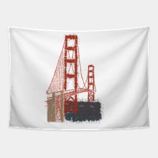 Golden Gate Splatter Tapestry