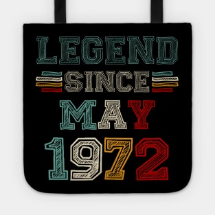 51 Years Old Legend Since May 1972 51st Birthday Tote