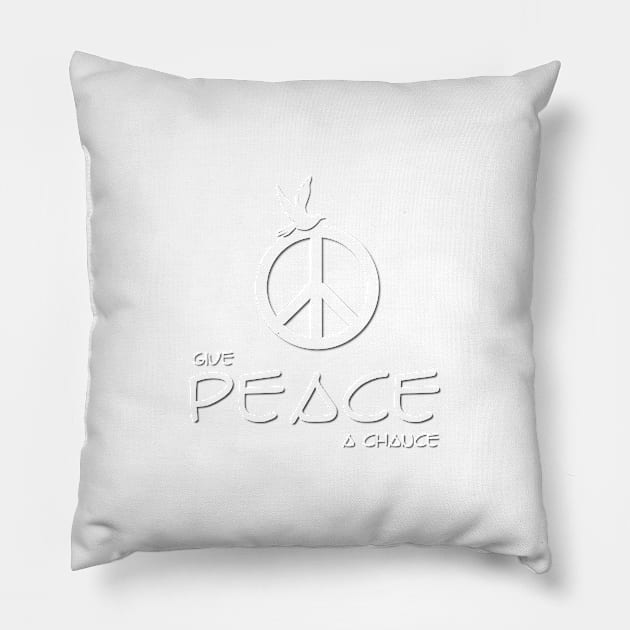 Give Peace A Chance Pillow by Verl