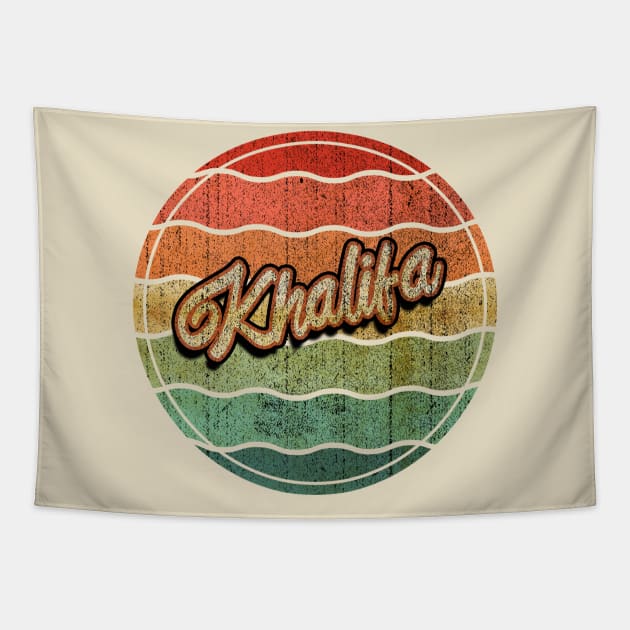 Retro Vintage Khalifa Tapestry by Electric Tone