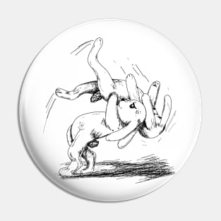 rabbit throw Pin