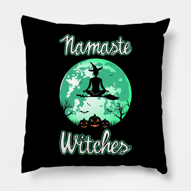 Namaste Witches Pillow by KsuAnn