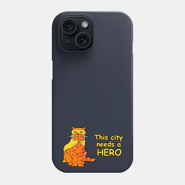 Cat superhero Phone Case by vanpaul54
