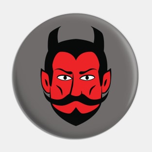 Red Devil Face Pin