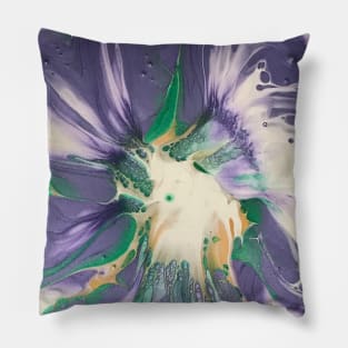 Emerald Purple Floral Pillow