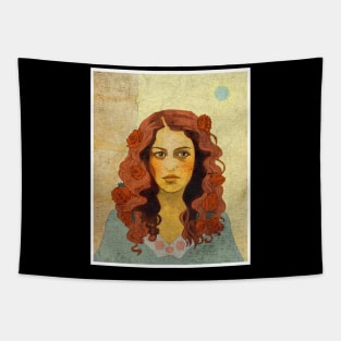 rose wine girl power Tapestry