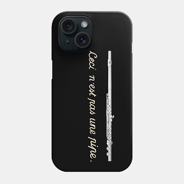 Flute Flautist Musician Surrealism Phone Case by Closeddoor