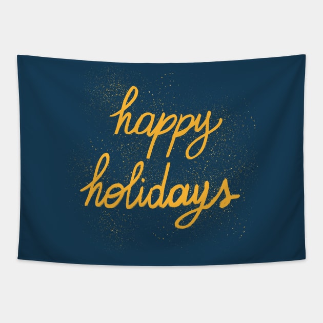 Happy holidays Tapestry by Valeria Frustaci 