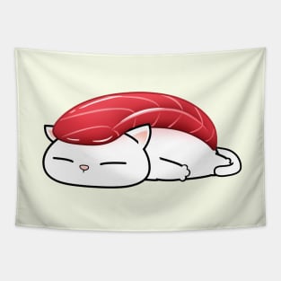 Chubby Cat Maguro Sushi Tapestry
