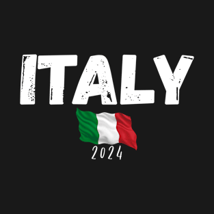 Italy Souvenir 2024 Trip Vacation Fun Matching Travel Flag Design T-Shirt