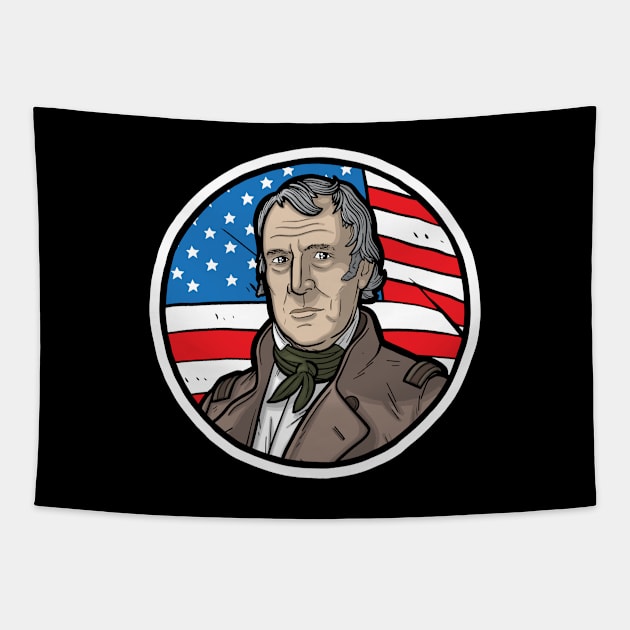 Zachary Taylor Tapestry by Baddest Shirt Co.