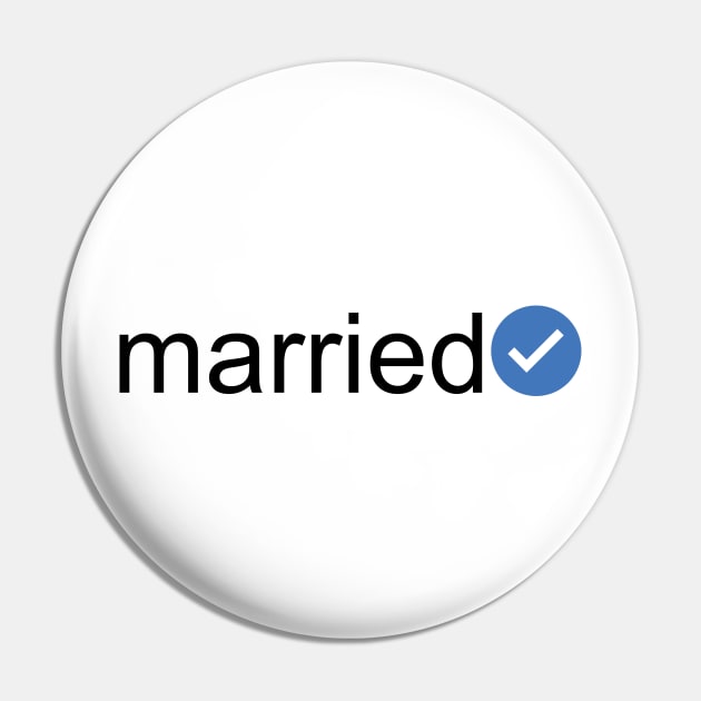 Verified Married (Black Text) Pin by inotyler