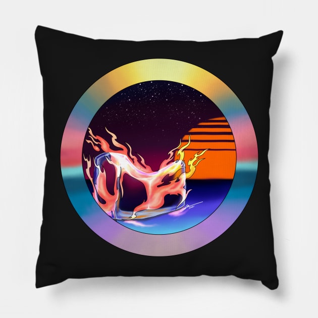 Equinox(Vaporwave Remix) Pillow by Signalsgirl2112