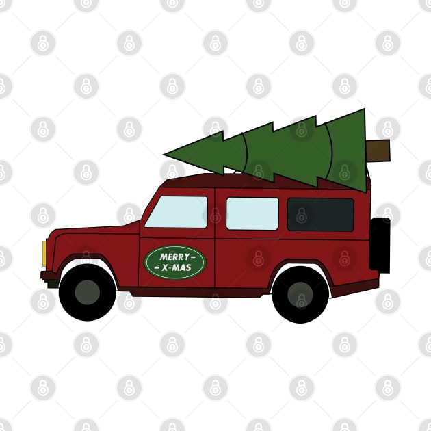 Land Rover Christmas Tree 4x4 Merry X-Mas by Oddoty