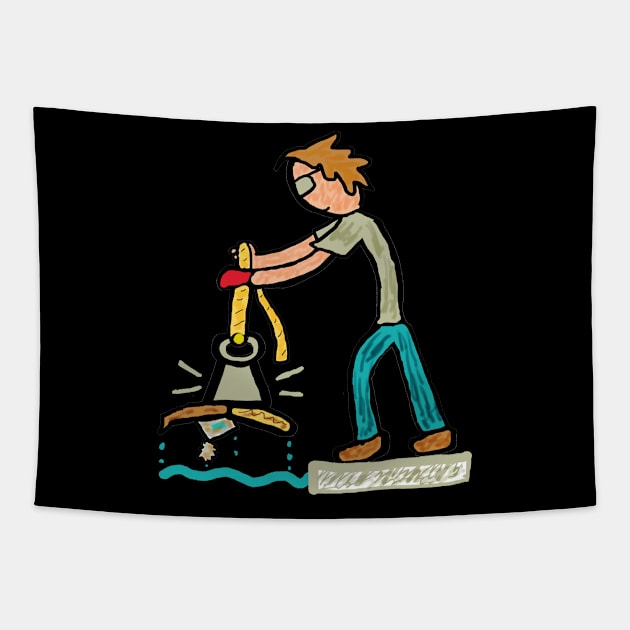 Magnet Fishing Tapestry by Mark Ewbie