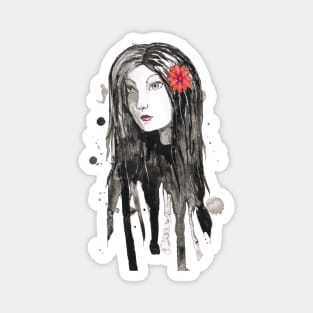 Wild dripping girl Magnet