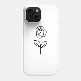 Single Rose (Black) Phone Case