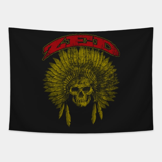 ZED - Native Head Dress - Faded T-Shirt Tapestry by ZEDISDED