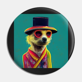 colourful meerkat 05 Pin