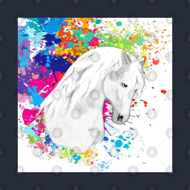 Horse Lovers Majestic White Horse by KC Morcom aka KCM Gems n Bling aka KCM Inspirations