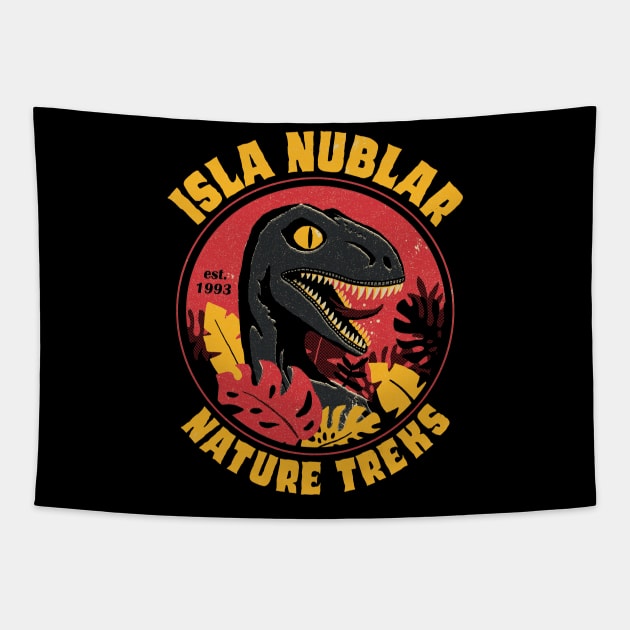 Isla Nublar Nature Treks Tapestry by DinoMike