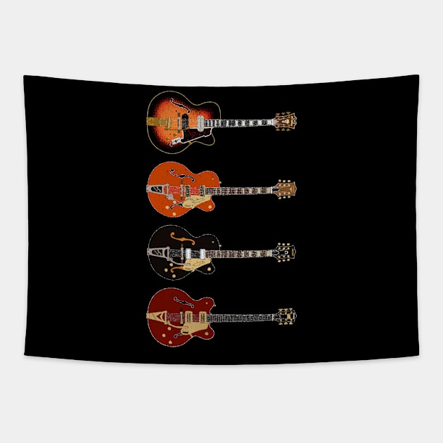 Chet Atkins Iconic Guitars Tapestry by Daniel Cash Guitar